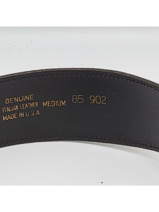 Echo Genuine Italian Leather Belt Medium Brown & Blue Made In USA main image 8